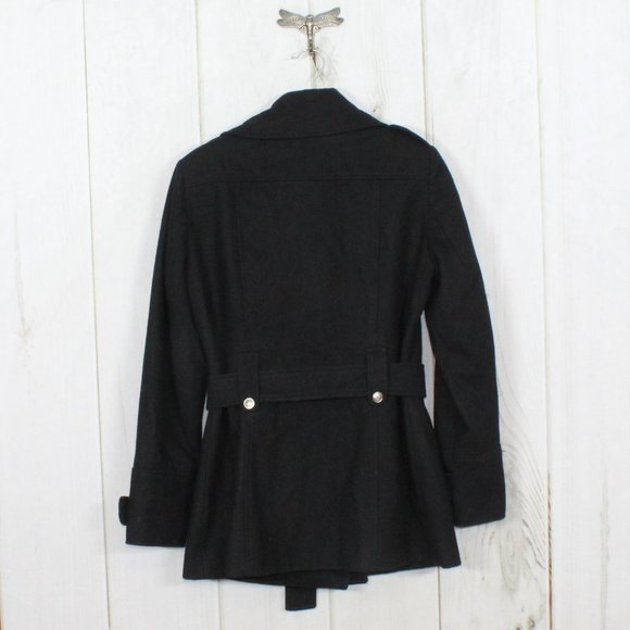LAUNDRY by Shelli Segal Belted Peacoat Jacket Sz M - Picture 6 of 12